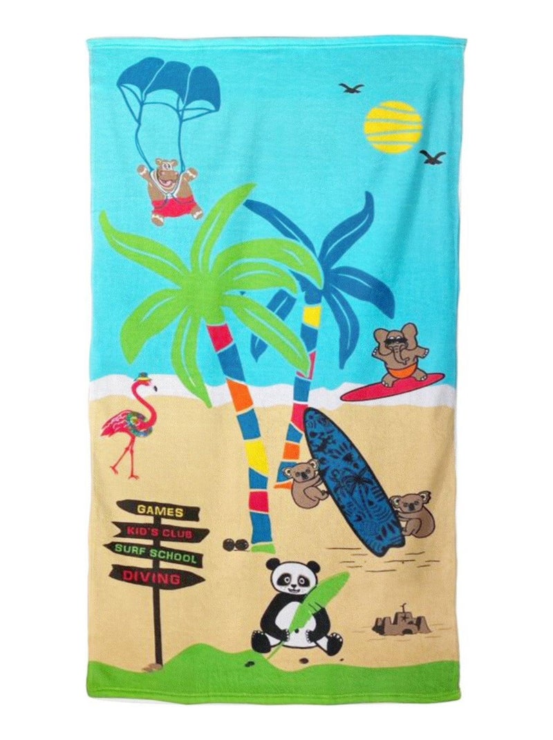 Serviette de plage microfibre Colonia 70x140 250 g/m² Multicolore - Kiabi