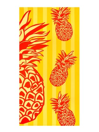 Serviette de plage microfibre Jaune 75x150 220g/m² - Pop-Ananas