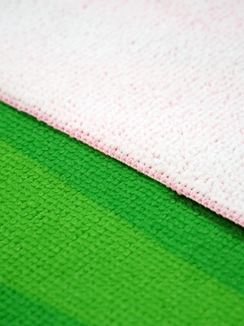 Serviette de plage microfibre Rose 75x150 220g/m² - Pop-Fraise Rose - Kiabi
