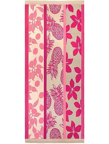 Serviette de plage microfibre Rose 90x170 220g/m² - Tropea