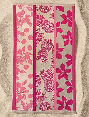 Serviette de plage microfibre Rose 90x170 220g/m² - Tropea