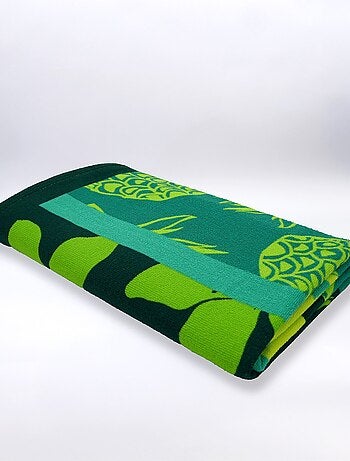 Serviette de plage microfibre Vert 90x170 220g/m² - Mitjana