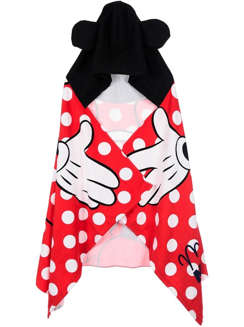 Serviette de Plage Minnie Mouse | Licence Officielle Rouge - Kiabi