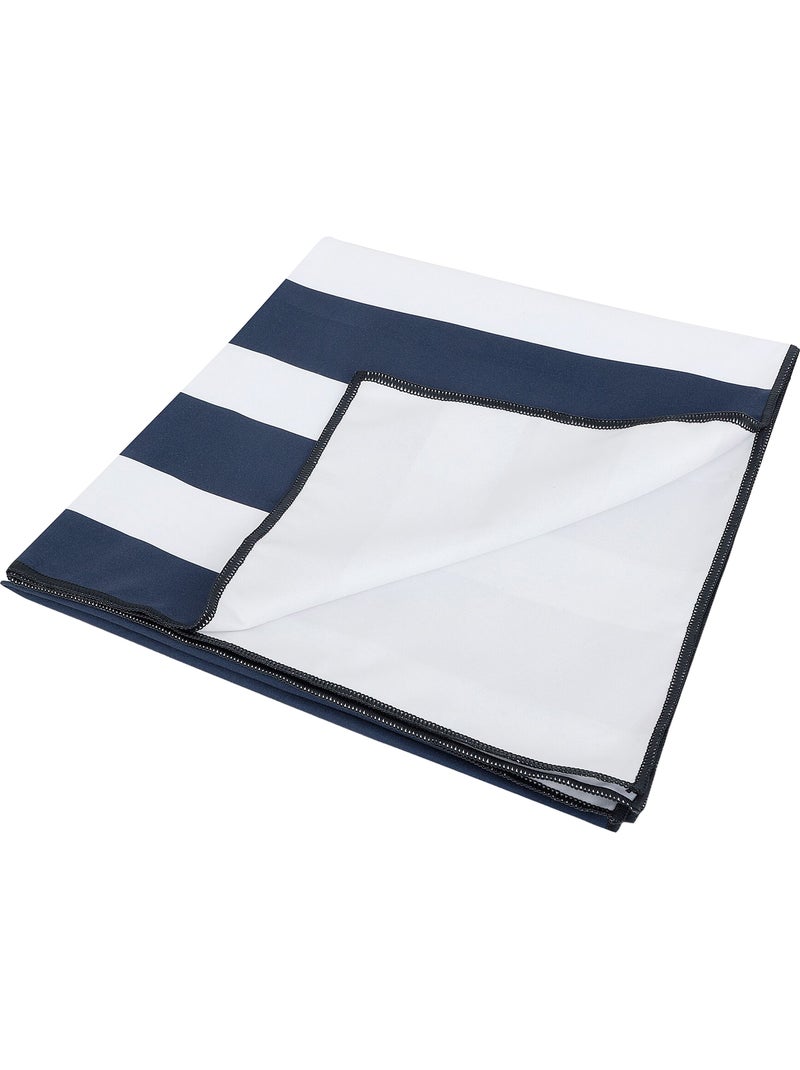 Serviette de plage motif/style rayé - regatta Blanc Bleu - Kiabi