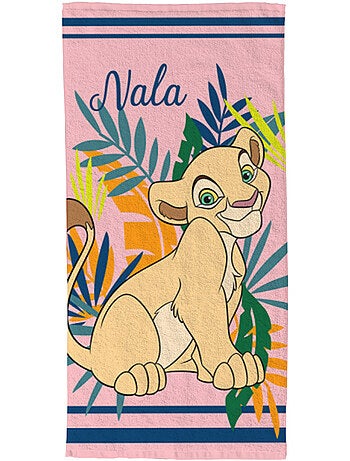 Serviette de plage Nala Roi Lion Tropical 70x140 cm - 100% Polyester - Jaune