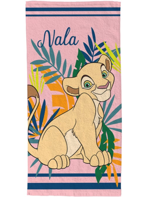 Serviette de plage Nala Roi Lion Tropical 70x140 cm - 100% Polyester - Jaune - Kiabi Serviette de plage Nala Roi Lion Tropical 70x140 cm - 100% Polyester - Jaune - Kiabi