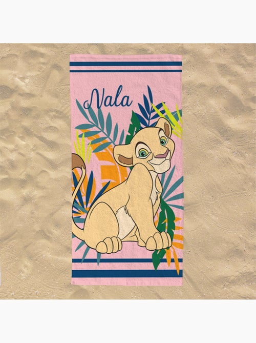 Serviette de plage Nala Roi Lion Tropical 70x140 cm - 100% Polyester - Jaune - Kiabi Serviette de plage Nala Roi Lion Tropical 70x140 cm - 100% Polyester - Jaune - Kiabi