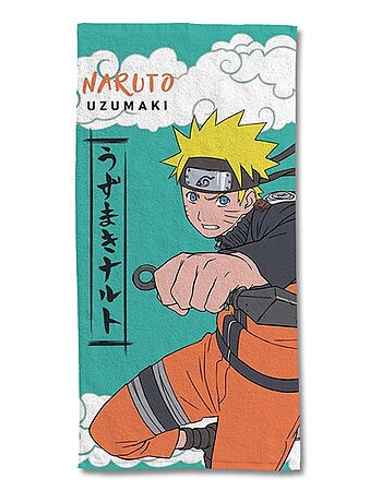 Serviette de plage Naruto Uzumaki 75x150 cm - 100% Coton - Bleu