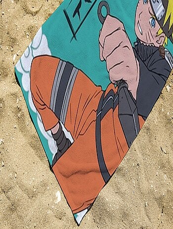 Serviette de plage Naruto Uzumaki 75x150 cm - 100% Coton - Bleu