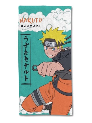 Serviette de plage Naruto Uzumaki 75x150 cm - 100% Coton - Bleu
