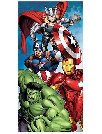 Serviette de plage ou drap de bain avengers - 70 x 140 cm - 100% coton