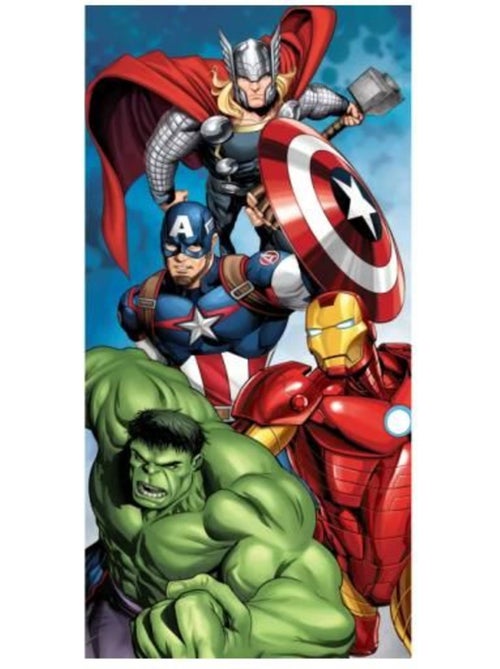Serviette de plage ou drap de bain avengers - 70 x 140 cm - 100% coton - Kiabi