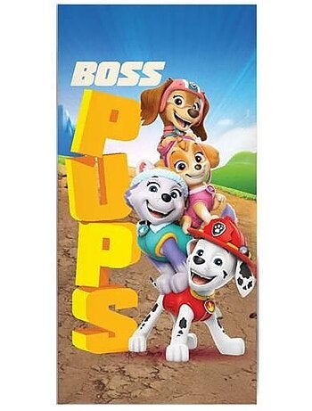 Serviette de plage ou drap de bain pat patrouille - 70 x 140 cm - 100% coton - boss pups