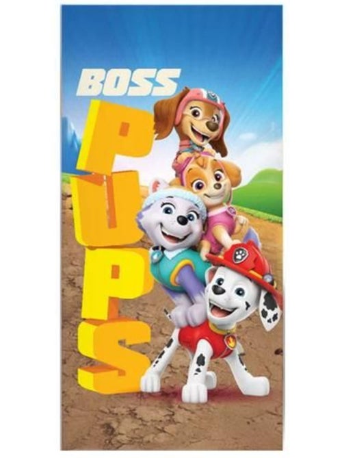 Serviette de plage ou drap de bain pat patrouille - 70 x 140 cm - 100% coton - boss pups - Kiabi