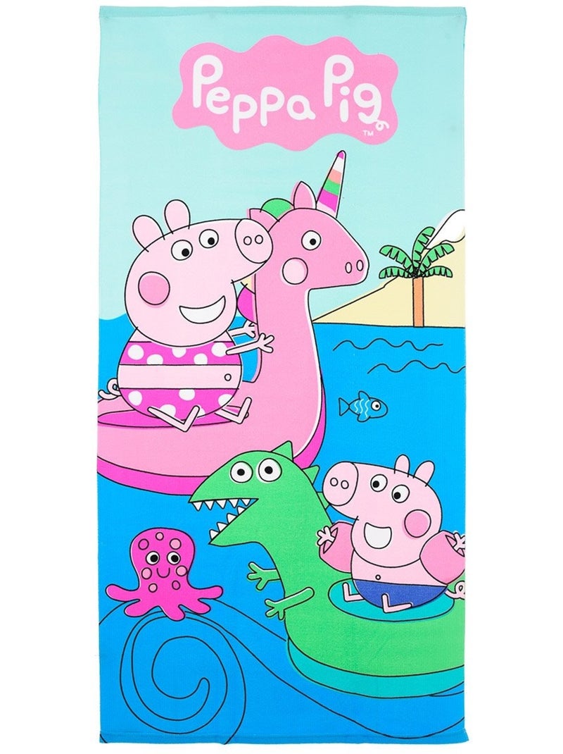 Serviette de Plage Peppa Pig | Licence Officielle Bleu - Kiabi