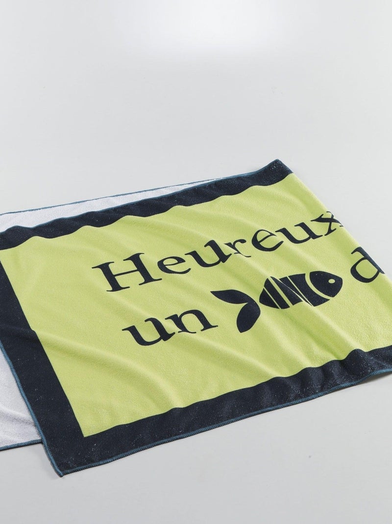 Serviette de plage Poisson dans l eau Vert - Kiabi