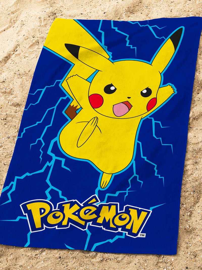 Serviette de plage 'Pokemon' Jaune - Kiabi