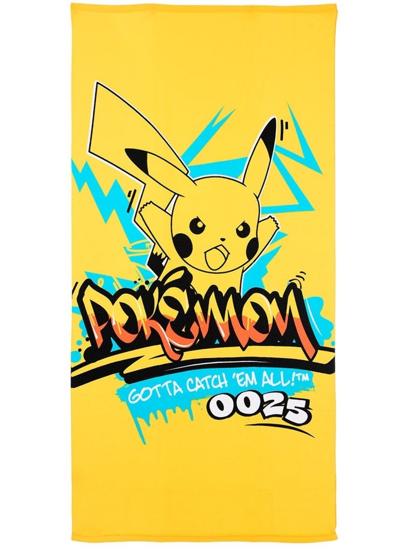 Serviette de Plage Pokemon| Licence Officielle Jaune - Kiabi