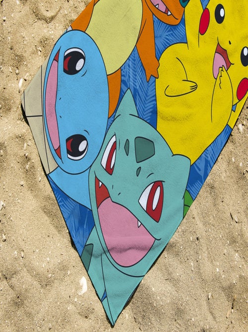 Serviette de plage Pokémon Starter 70x140 cm - 100% Microfibre - 250 GSM - Kiabi
