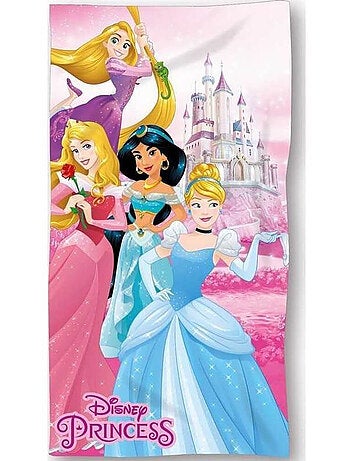Serviette de plage princesses disney cendrillon, jasmine, aurore, raiponce- 70 x 140 cm