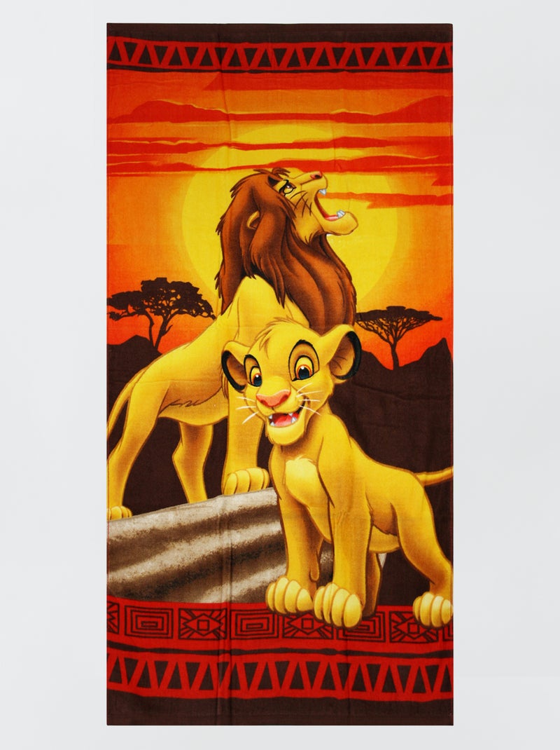 Serviette de plage 'Roi Lion' Orange - Kiabi