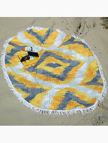 Serviette de plage ronde épaisse ANGE