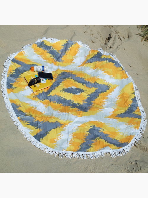 Serviette de plage ronde épaisse ANGE - Kiabi Serviette de plage ronde épaisse ANGE - Kiabi