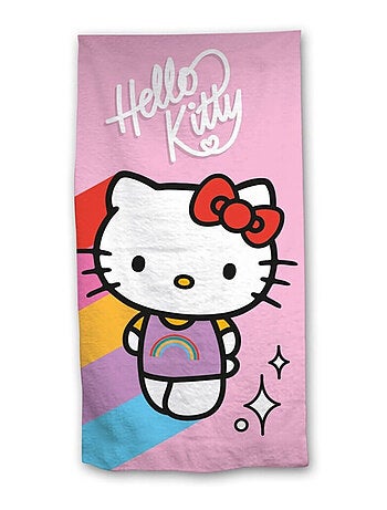 Serviette de plage Rose - Hello Kitty - 70x140 cm