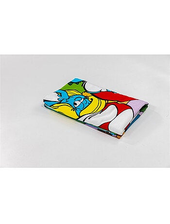 serviette de plage Schtroumpfs le grand schtroumpf avec La Schtroumpfette 70x140cm