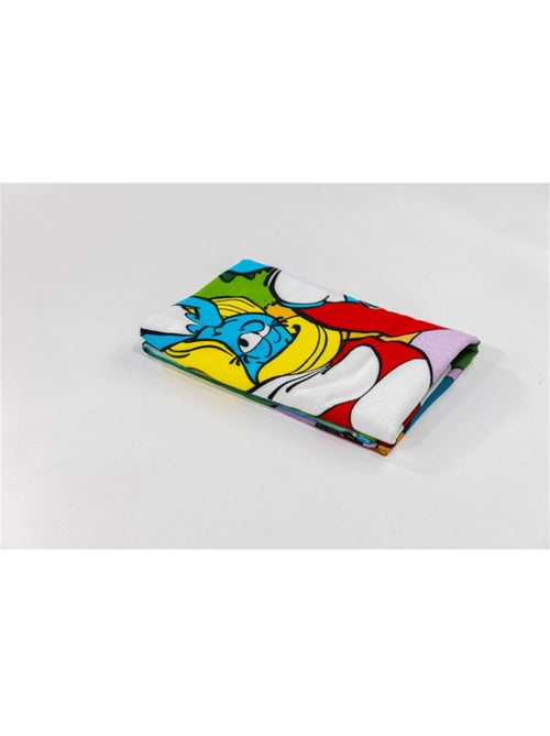 serviette de plage Schtroumpfs le grand schtroumpf avec La Schtroumpfette 70x140cm - Kiabi serviette de plage Schtroumpfs le grand schtroumpf avec La Schtroumpfette 70x140cm - Kiabi