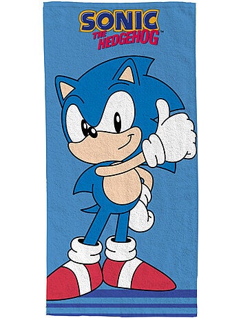 Serviette de plage Sonic classique 70x140 cm - 100% Polyester - Bleu