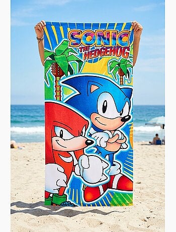 Serviette de plage sonic| licence officielle