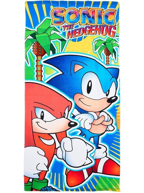 Serviette de plage sonic| licence officielle - Kiabi