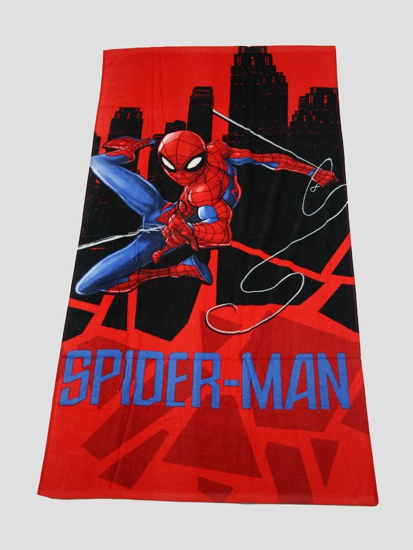 Serviette de plage 'Spider-Man' Rouge - Kiabi