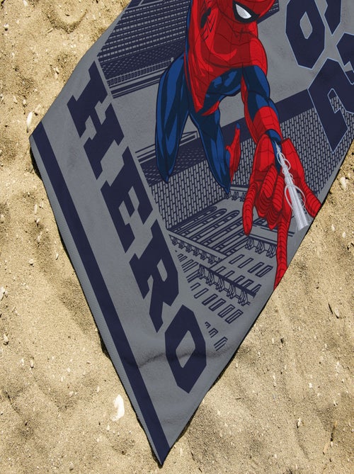 Serviette de plage Spiderman Hero  75x150 cm - 100% Coton - Gris - Kiabi