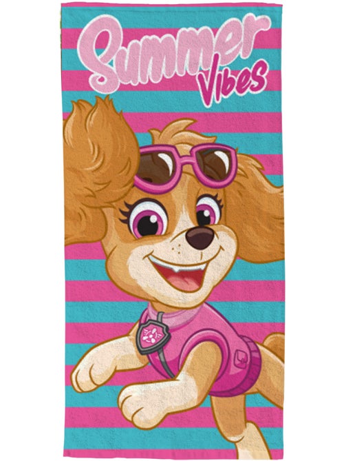 Serviette de plage Stella Pat Patrouille 70x140 cm - 100% Polyester - Rose - Kiabi