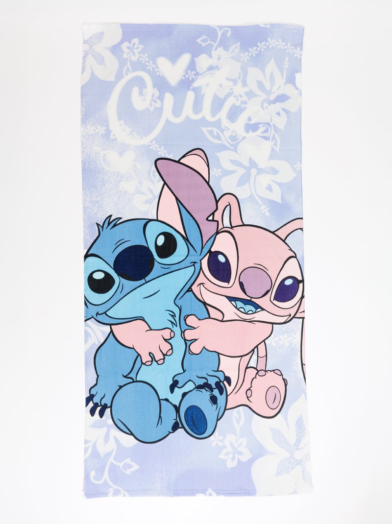 Serviette de plage 'Stitch' Violet - Kiabi