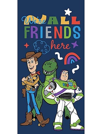 Serviette de plage Toy Story Woody, Rex et Buzz l'éclair 70 x 140 cm