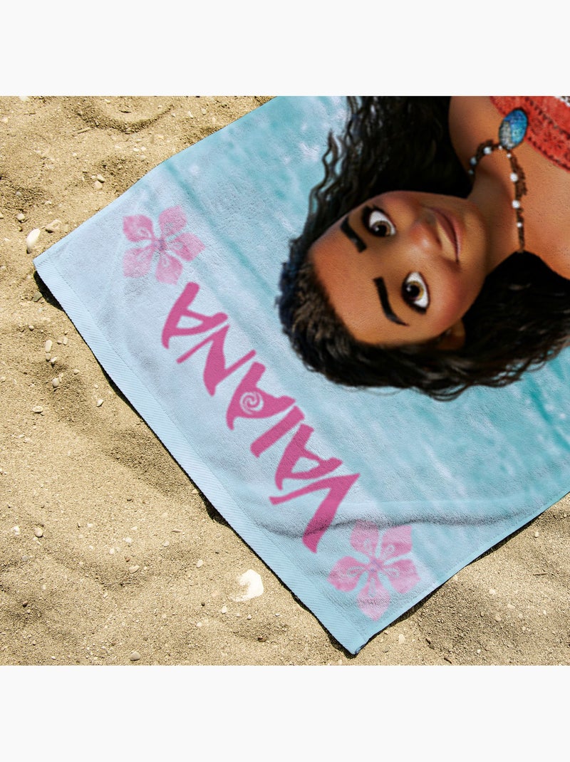 Serviette de plage Vaiana 100% Coton Bleu - Kiabi