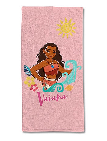 Serviette de plage Vaiana 75x150 cm - 100% Coton - Rose