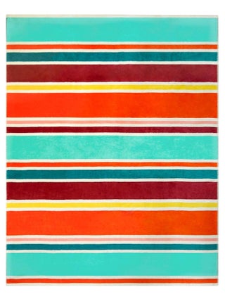 Serviette de plage XL éponge velours Jacquard Multicolore 140x180 400g/m² - Malaga
