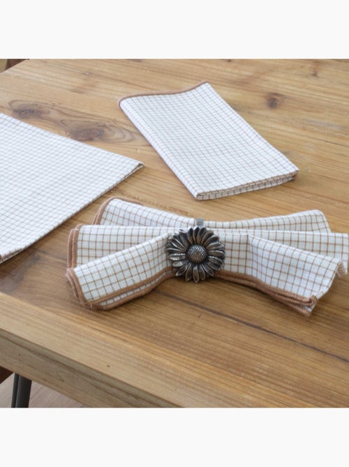 Serviette de table à carreaux en coton - Kiabi Serviette de table à carreaux en coton - Kiabi