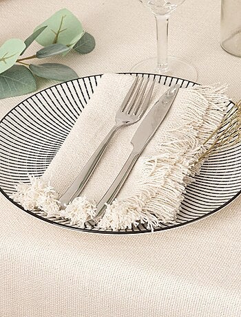 Serviette de table à franges x 2