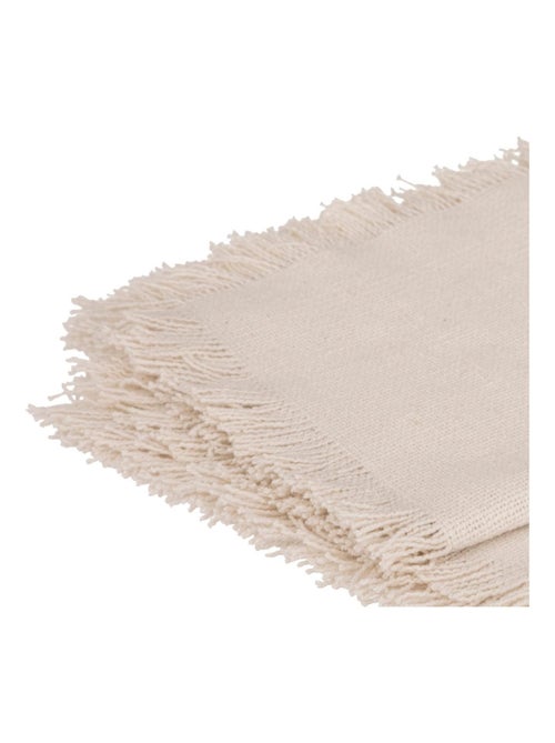 Serviette de table à franges x 2 - Kiabi