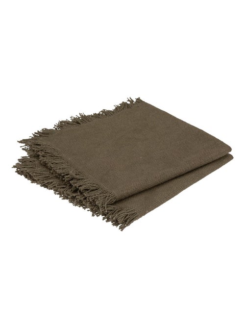 Serviette de table à franges x 2 - Kiabi