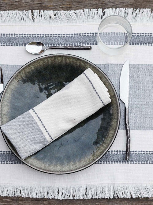 Serviette de table AKSEL en polycoton - Kiabi