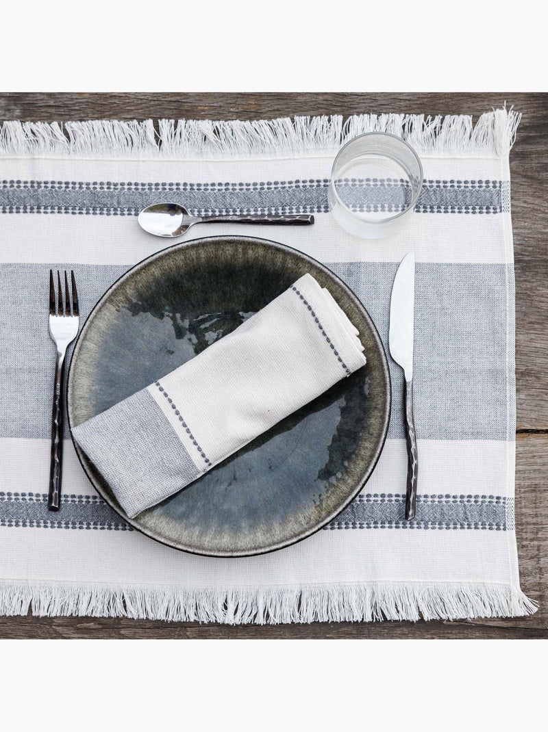 Serviette de table AKSEL en polycoton Marron havane - Kiabi