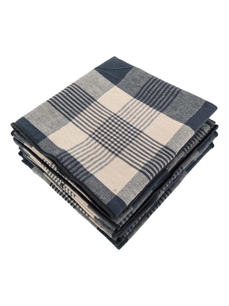 Serviette de table coton collection NESS Noir Noir - Kiabi