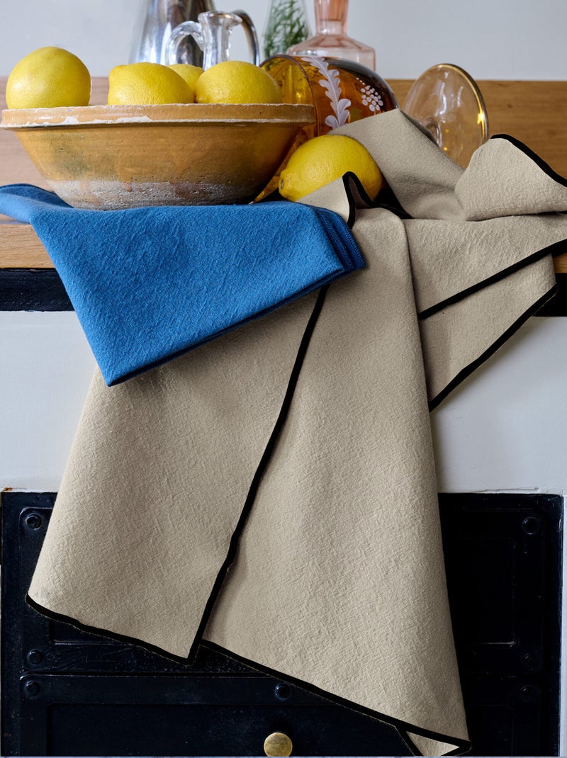 Serviette de table en coton HONO Beige foncé - Kiabi