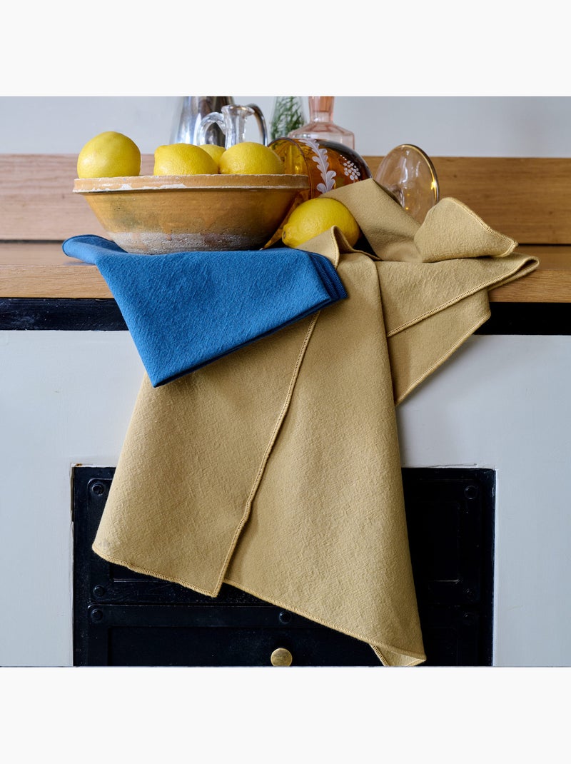 Serviette de table en coton HONO Marron cappuccino - Kiabi